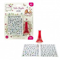 Lukky "Нэйл-Дизайн" #2 набор лак для ногтей peel-off цвет бордо+наклейки "Мемы" Т19490