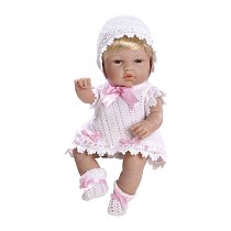 Пупс Arias Elegance в белом с розовым платье 33 см, Т59268