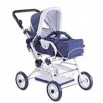 Коляска для куклы четырехколесная, в горошек, Gotz, 3402055