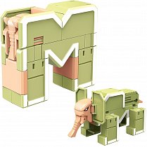 Alpha Lingvo Zoo трансбот Зообот трансформер, буква M, Слон, 1Toy