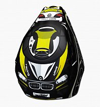 Мешок-рюкзак-подушка, спинка для тюбингов ST4, Small Rider Bags Машинки (желтый)