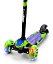 Детский трехколесный самокат со светящими колесами Small Rider Turbo 2 Spacecraft (лайм-синий)