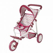 Коляска для куклы трехколесная, цветы, Gotz, 3402380