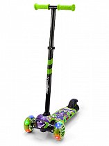 Детский трехколесный самокат Small Rider Turbo 2 Cartoons (зеленый, фиолетовый енот), 1643762