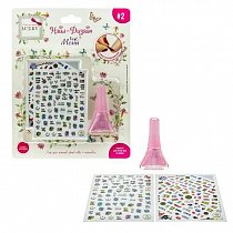 Lukky "Нэйл-Дизайн" #2 набор лак для ногтей peel-off цвет светло розово-сиреневый+наклейки "Мемы" Т19489