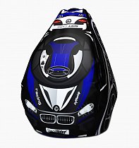 Мешок-рюкзак-подушка, спинка для тюбингов ST4, Small Rider Bags Машинки (синий)