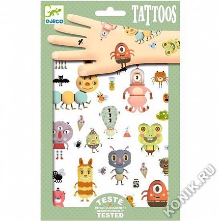 Татуировки Монстры, 09581 Djeco