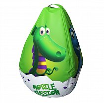 Мешок-рюкзак-подушка, спинка для тюбингов ST4, Small Rider Bags Динозаврики (зеленый)
