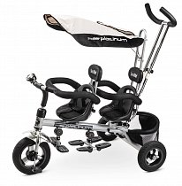 Элитный трехколесный велосипед для двойни Small Rider Platinum ALT (платина) 356209