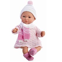 Кукла Arias Elegance - Andrea Rosa в вязаной шапочке с шарфиком (звук) 28 см, Т59780