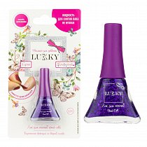 Лак Lukky серия Конфетти, цвет 23К, темно-фиолетовый с блестками, Т14138