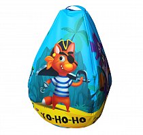 Мешок-рюкзак-подушка, спинка для тюбингов ST4, Small Rider Bags Пираты (голубой)