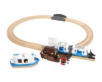 Деревянная железная дорога с поездом и пассажирским паромом BRIO 33725