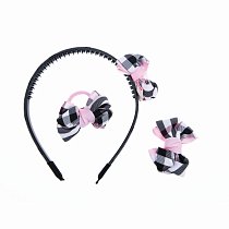 Lukky Fashion набор для волос ободок, резиночка и заколка с бантиками, Т18529