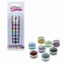 Набор из 8 баночек с блёстками Glitza Art, Lukky, Т18777