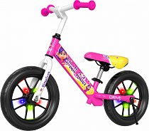 Беговел со светящимися резиновыми колесами Small Rider Drive 3 Flash (Розовый), MEGA0018